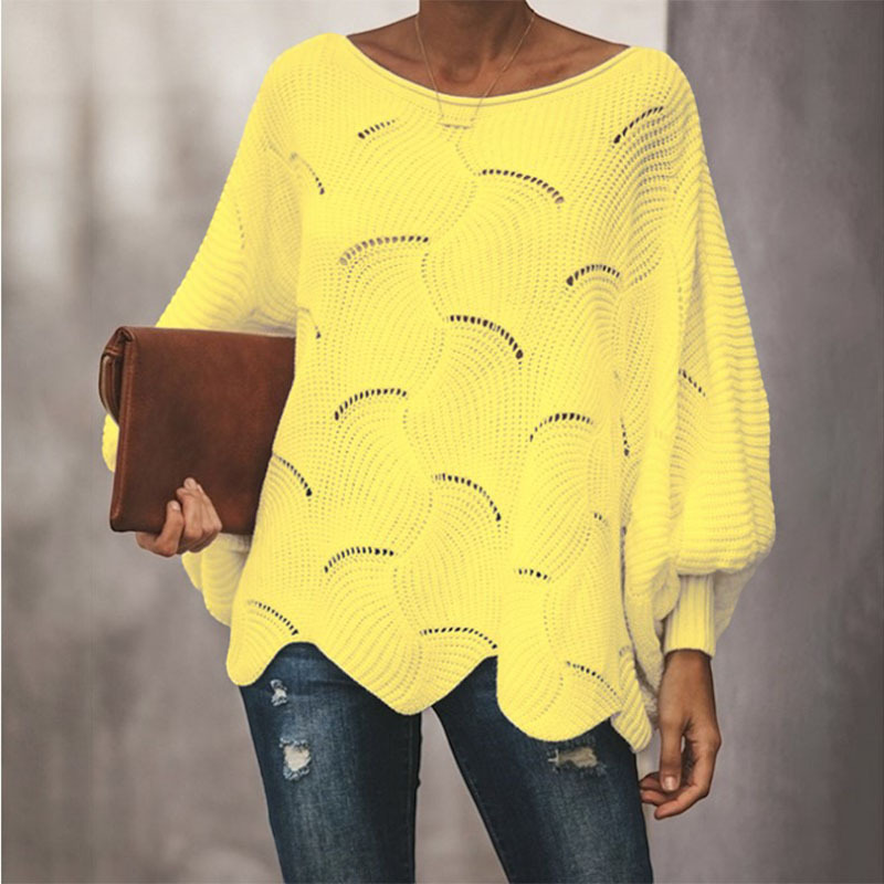 Women's Oversized Hollow Knit Sweater