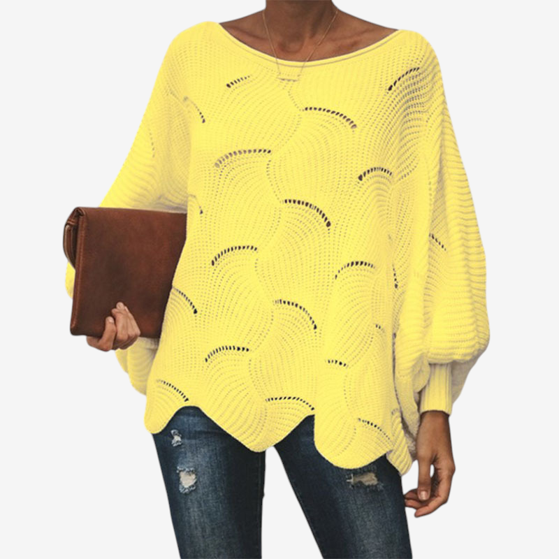Women's Oversized Hollow Knit Sweater