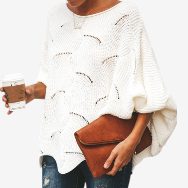 Women's Oversized Hollow Knit Sweater