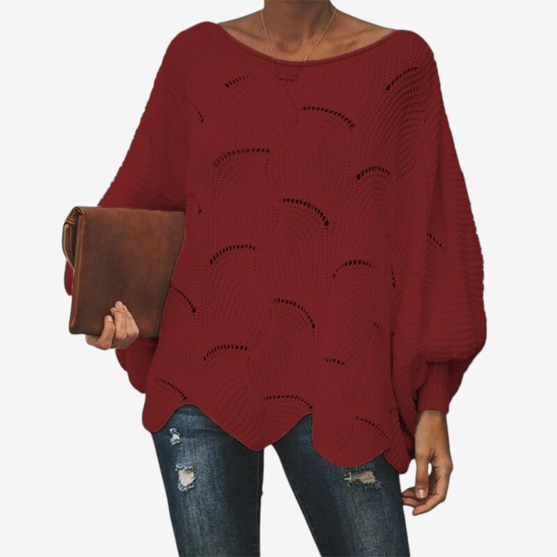 Women's Oversized Hollow Knit Sweater