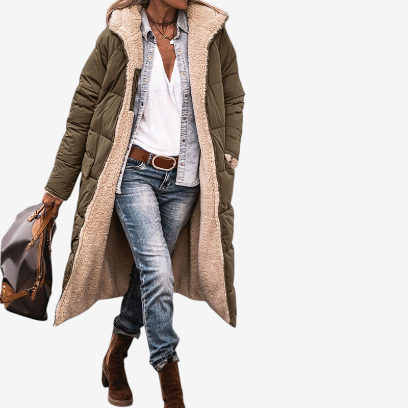 Women's Cozy Hooded Parka Coat