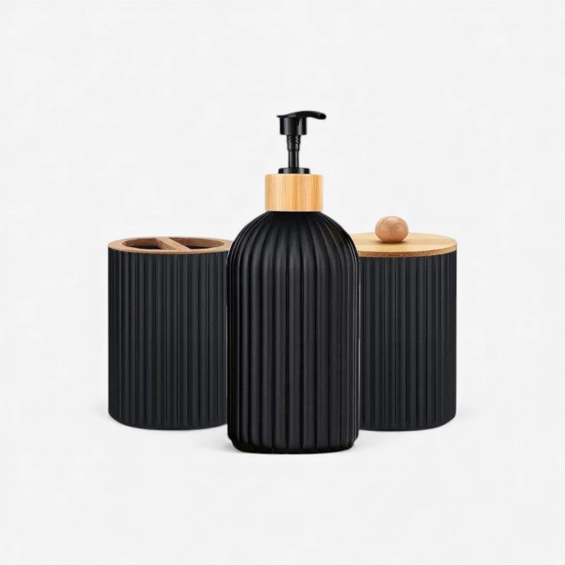 BathNexa – Badkamer Accessoireset met Navulbare Zeepdispenser Velani