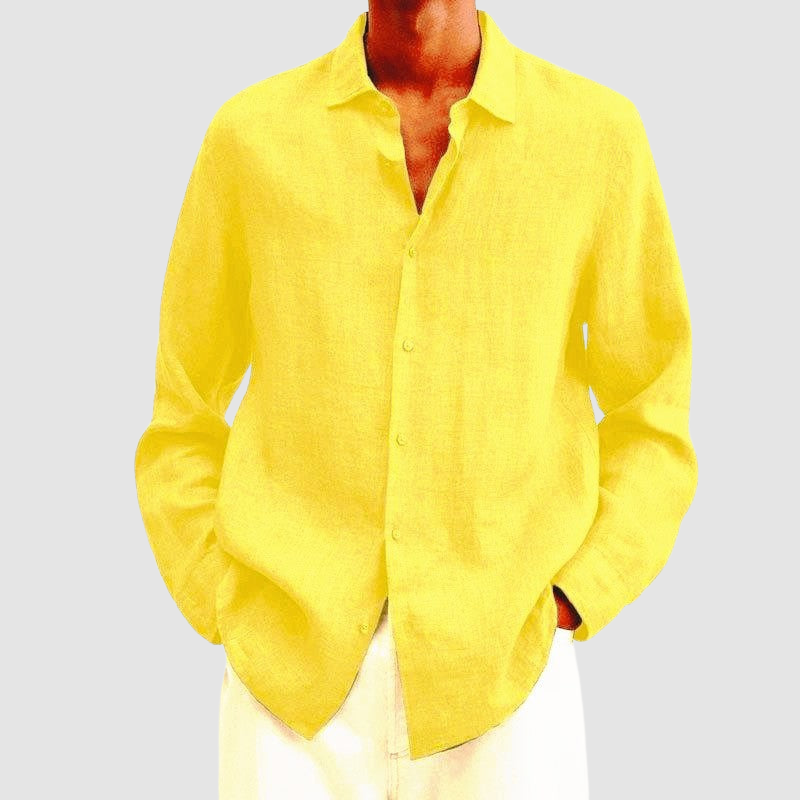 Robert – Overhemd met Lange Mouwen, Omslagkraag en Knoopsluiting Velani