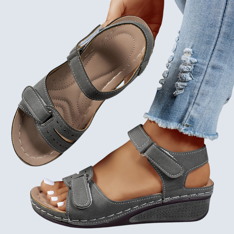 Ladies Wedge Sandals with Velcro Strap