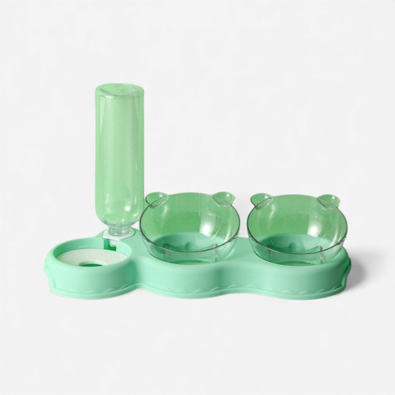 PawBella – Double Pet Bowl with Water Dispenser