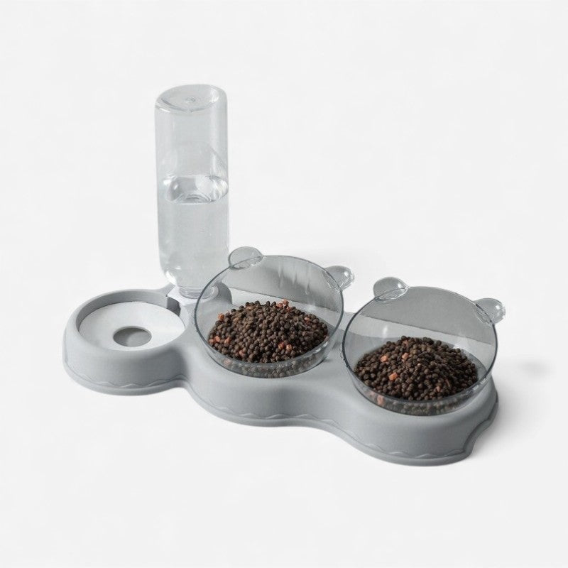 PawBella – Double Pet Bowl with Water Dispenser