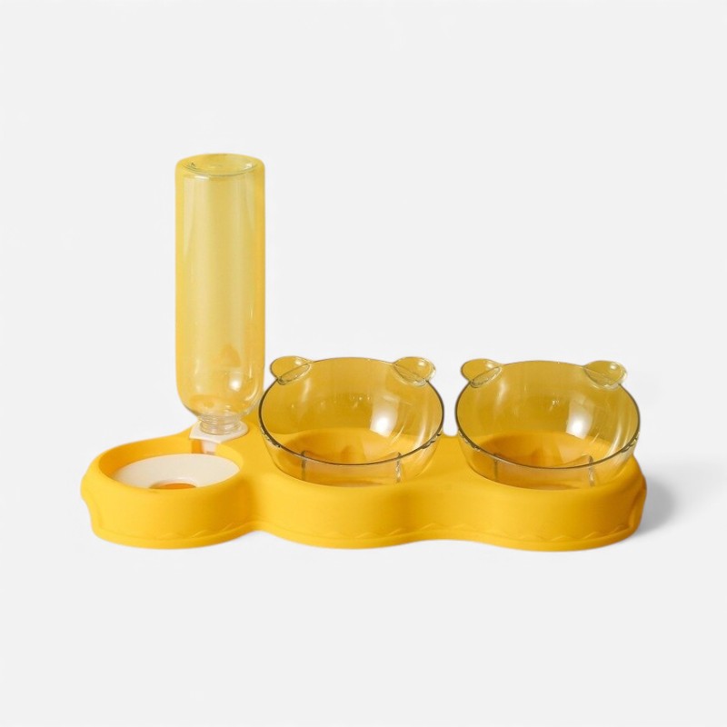 PawBella – Double Pet Bowl with Water Dispenser