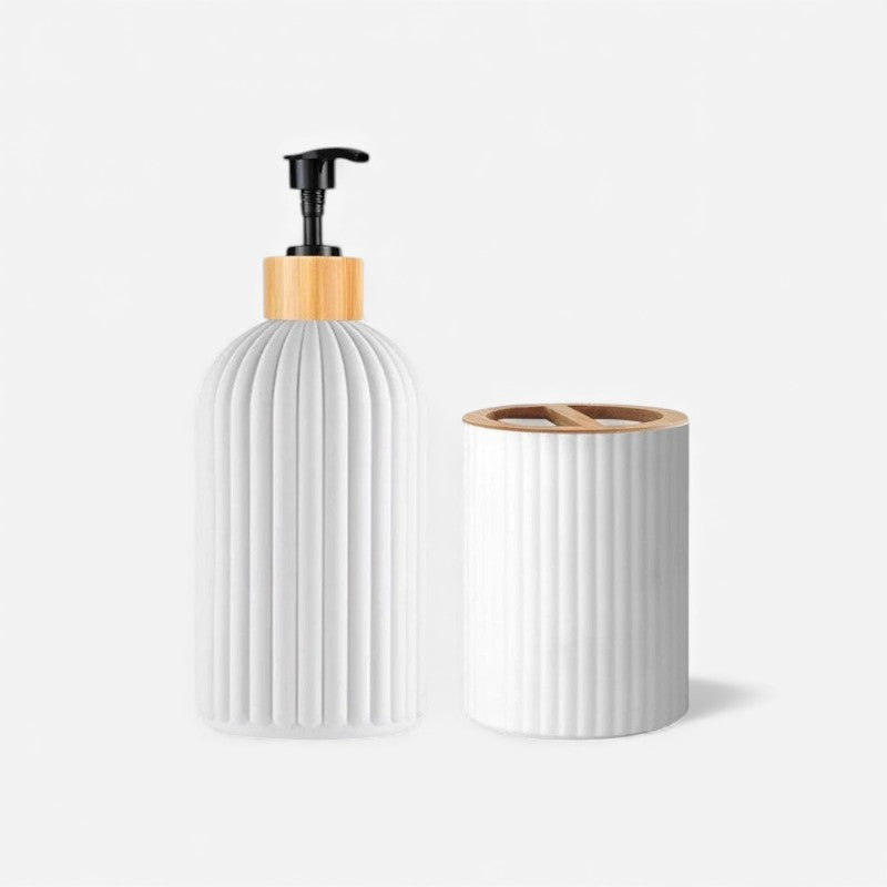 BathNexa – Badkamer Accessoireset met Navulbare Zeepdispenser Velani