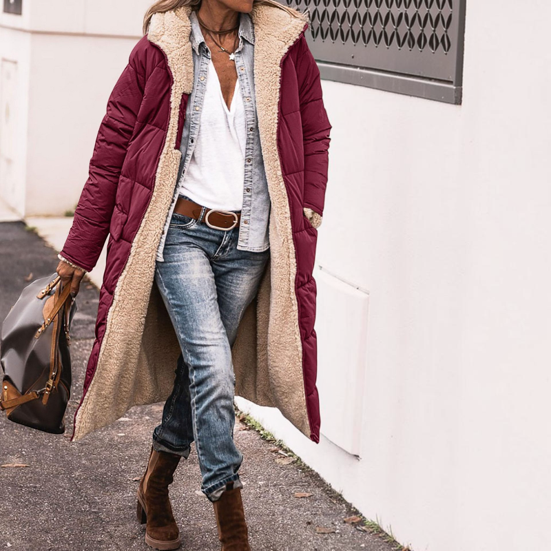 Women's Cozy Hooded Parka Coat