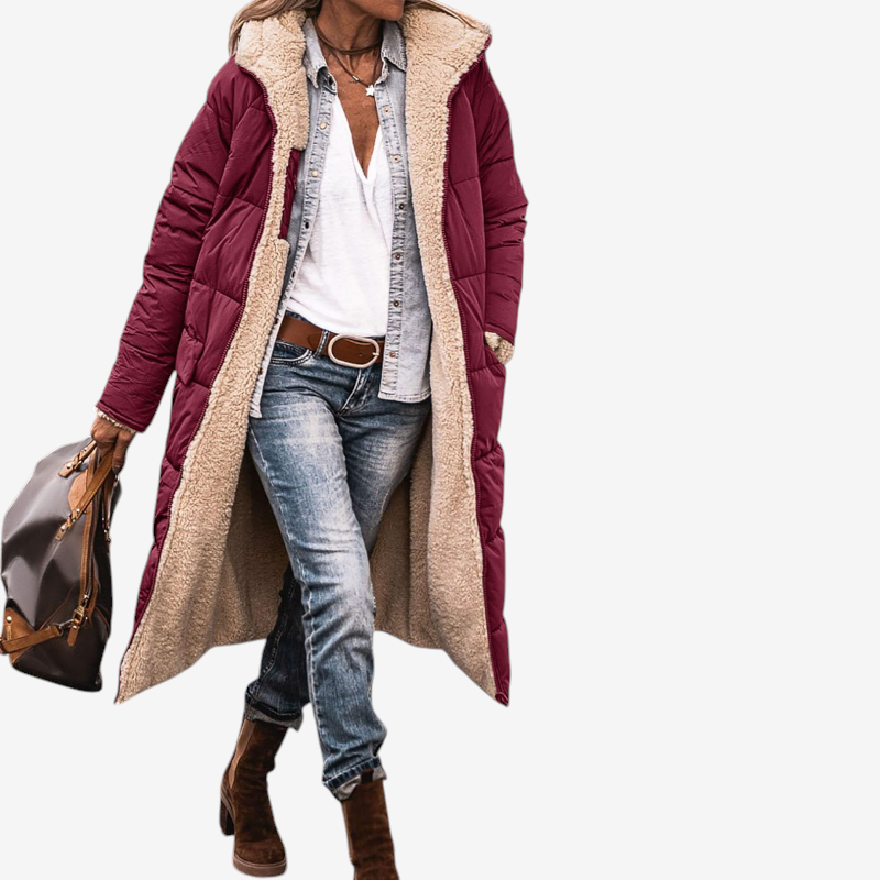 Women's Cozy Hooded Parka Coat