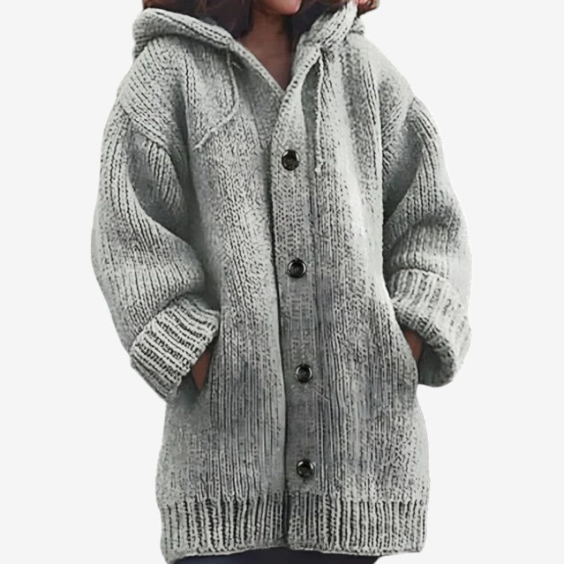 Sophie – Lange Mouwen Jas met Trekkoord Capuchon Velani