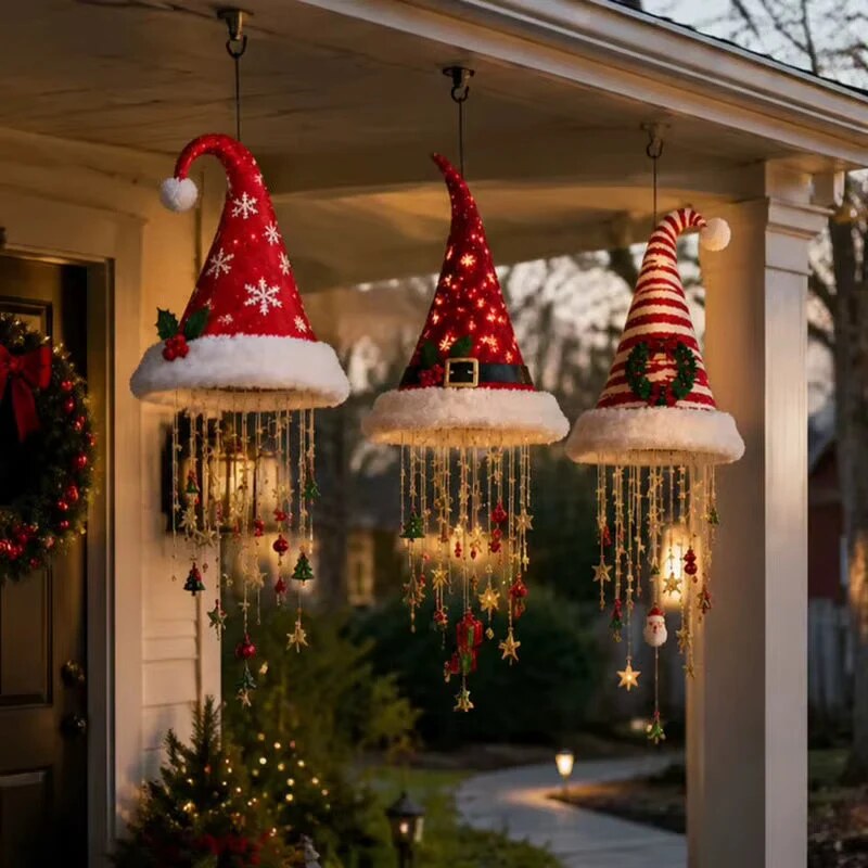 NoelHat - Hanging Hat Decoration With Led Stars
