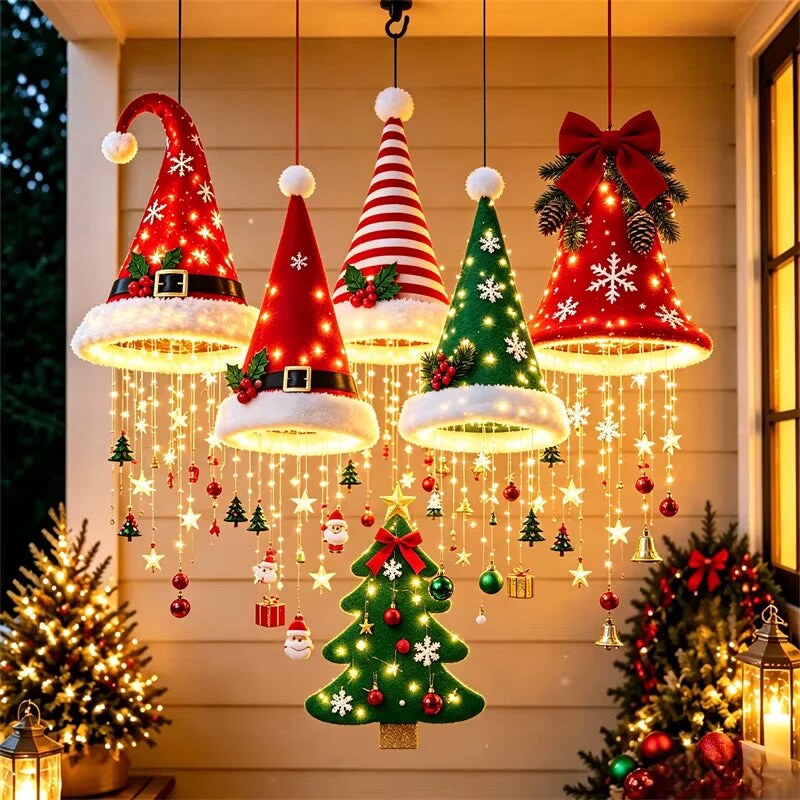 NoelHat - Hanging Hat Decoration With Led Stars