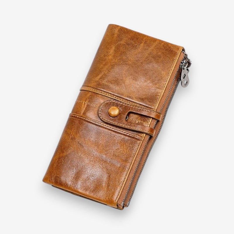 Emma – Compact portemonnee met rits- en druksluiting Velani