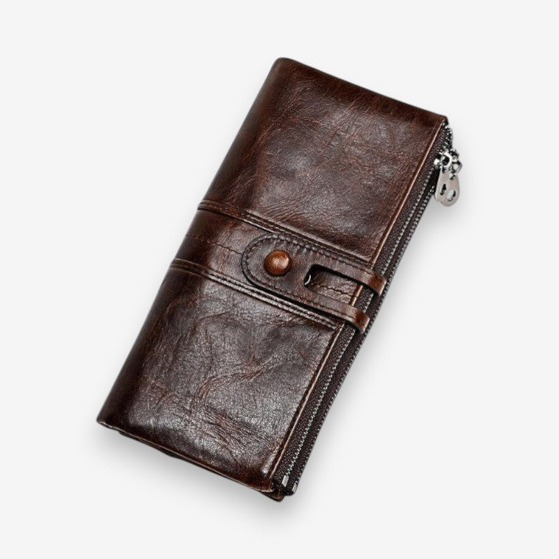 Emma – Compact portemonnee met rits- en druksluiting Velani