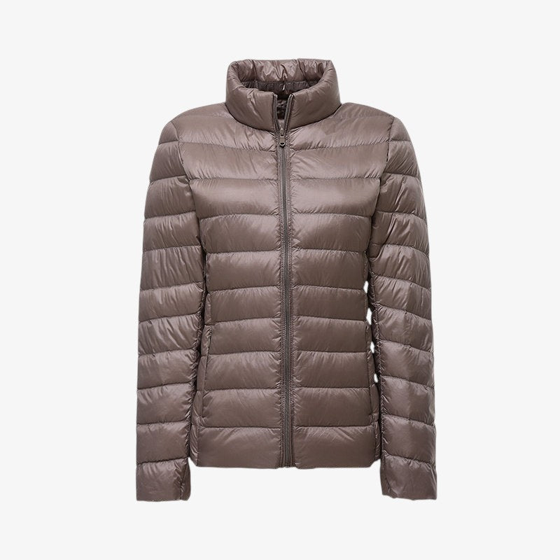 Zipvera - Women's Hip-Length Quilted Coat