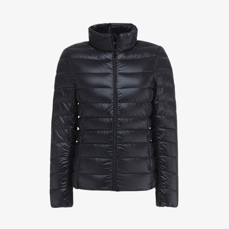 Zipvera - Women's Hip-Length Quilted Coat