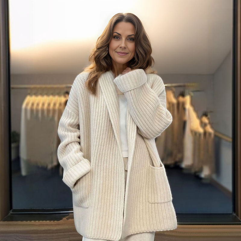Chic Loose Fit Knit Top Jacket for Women