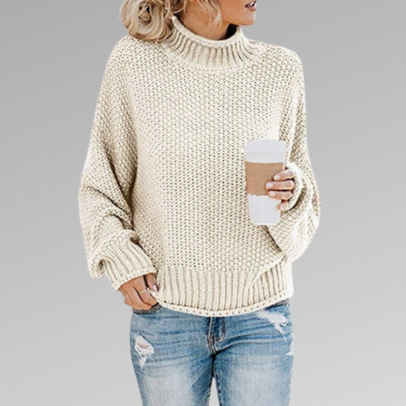 Elizabeth – Losvallende trui met lange mouwen en colkraag Velani