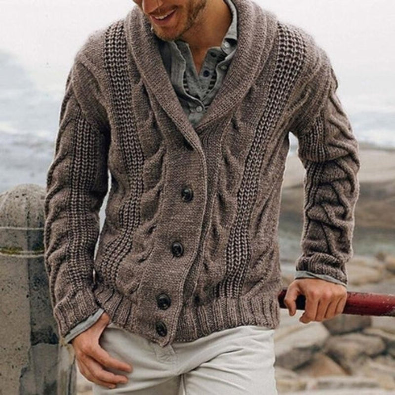 Nick – Kabelgebreide Cardigan met Lange Mouwen Velani