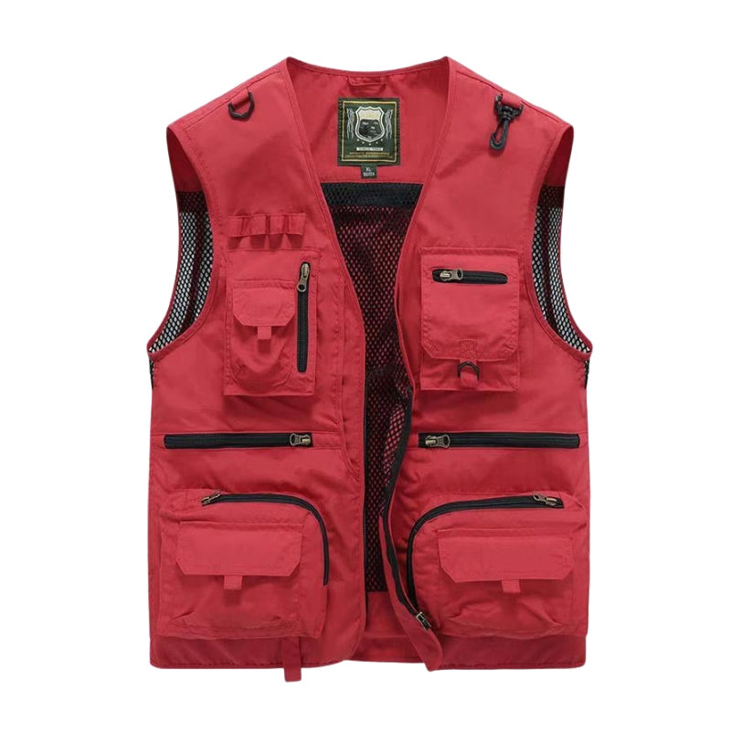 David – Lichtgewicht Outdoorvest met Rits en Functionele Zakken Velani