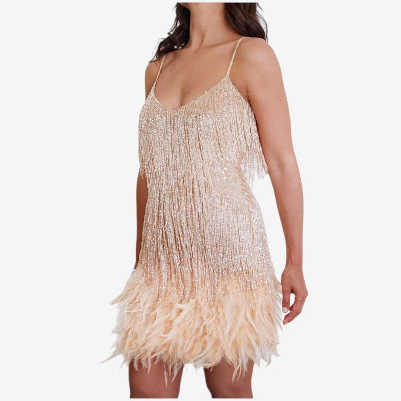 Women Sleeveless V-Neck Mini Dress