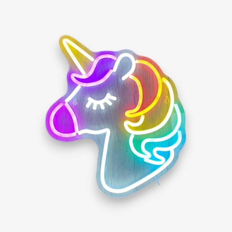 LumiHorn – Eenhoorn Wandlamp met Multicolor Neon Velani