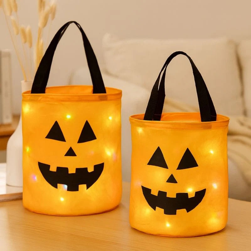 GlowPump – LED Lighted Bucket with Pumpkin Design