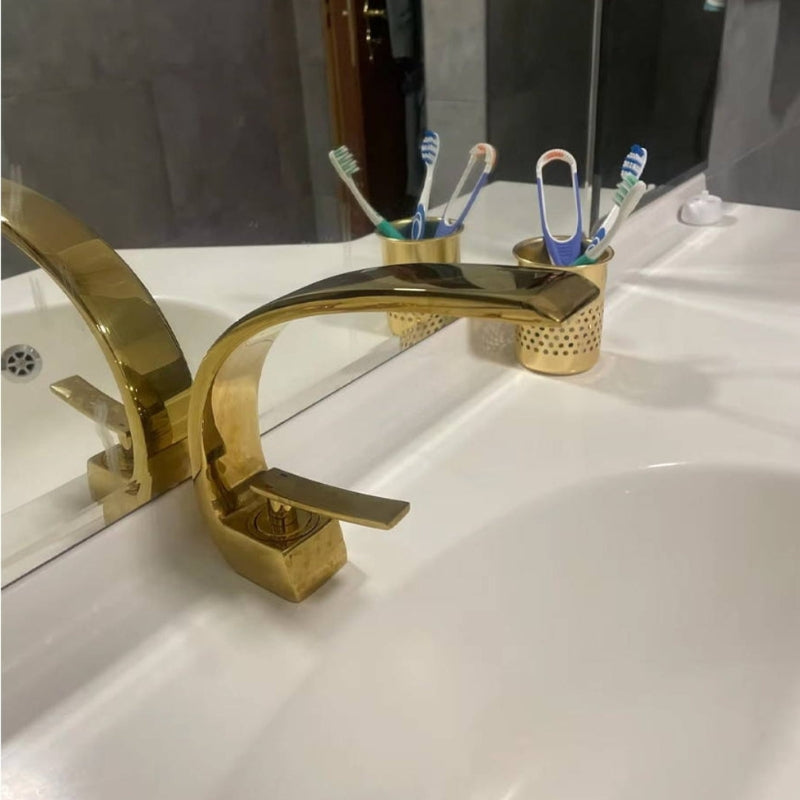 FlowEase – Wastafelkraan met Gebogen Uitloop en Handgreep Velani