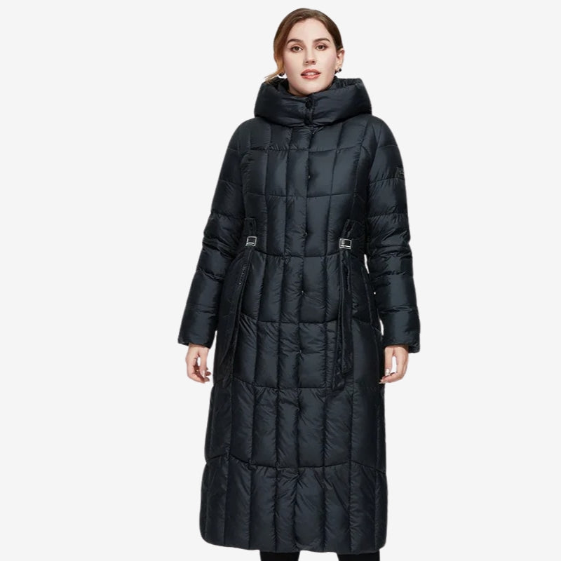 Ella – Long Sleeve Coat with Hoodie Design