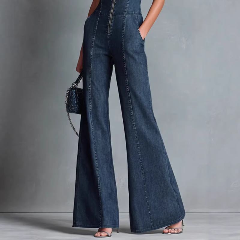 Chic Women's Sleeveless Wide Leg Jumpsuit