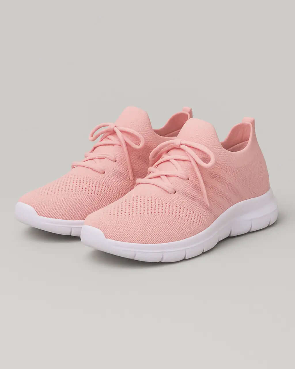 Mesh Veterschoenen Met Platte Zool-Shoes-Velani-Roze-34-Velani