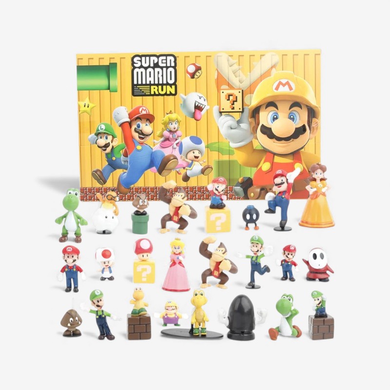 FunBox – 24 Dages Mario Tegneserie Figur Adventskalender Velani