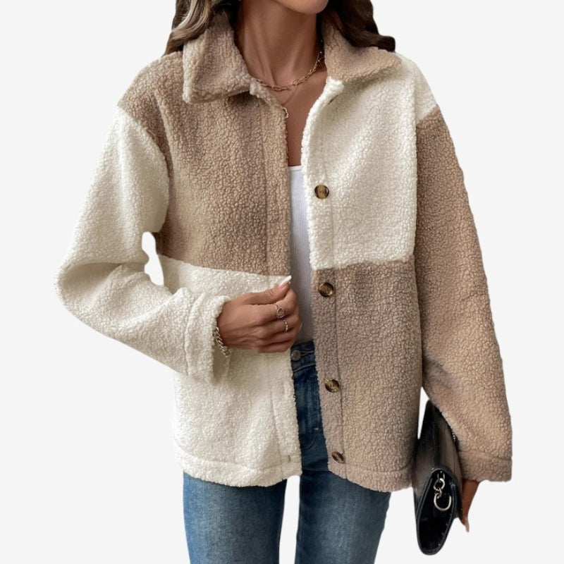 Ava – Long Sleeve Jacket with Button Closure Design