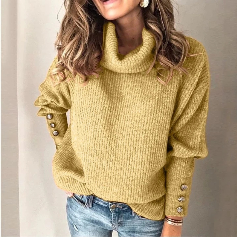 Chic Women's Long Sleeve Turtleneck Sweater