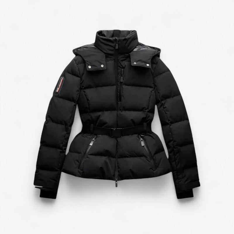 Sophia – Long sleeve jacket with stand up collar and zipper pockets