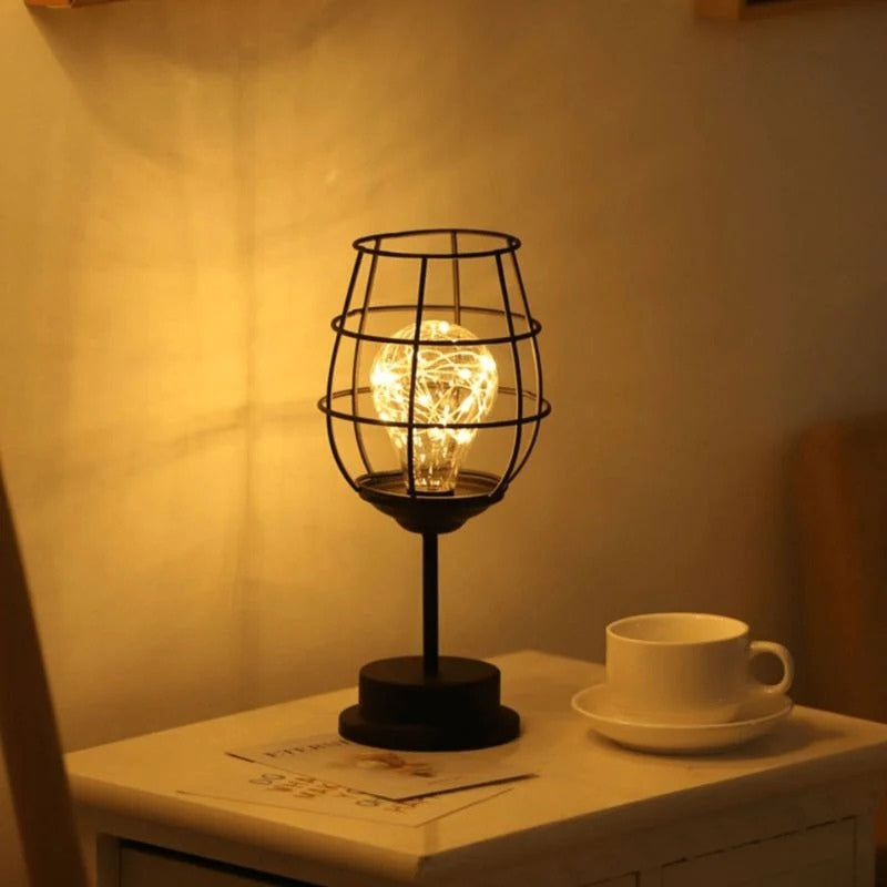 SunBloom – LED Table Lamp with Cage Design