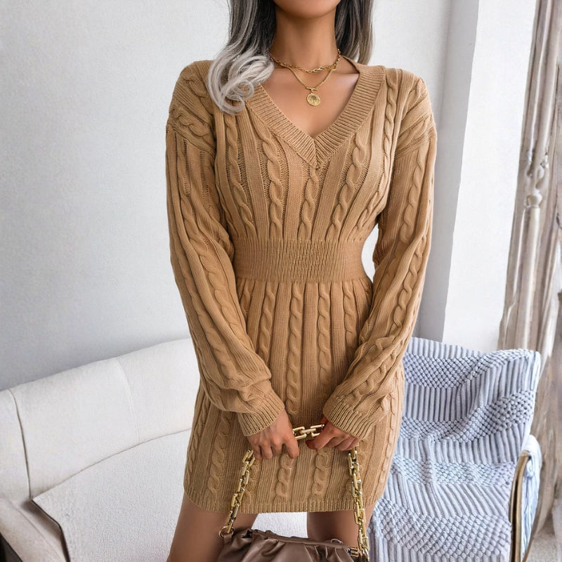 Sophia – Knitted Sweater With Long Sleeve And Ribbed Hem