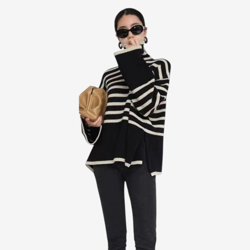 Noor – Oversized sweater met print, lange mouwen en col Velani