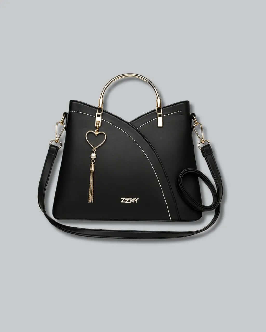 PU Leren Handtas Met AfneembareSschouderband-Handbags-Velani-Zwart-Velani