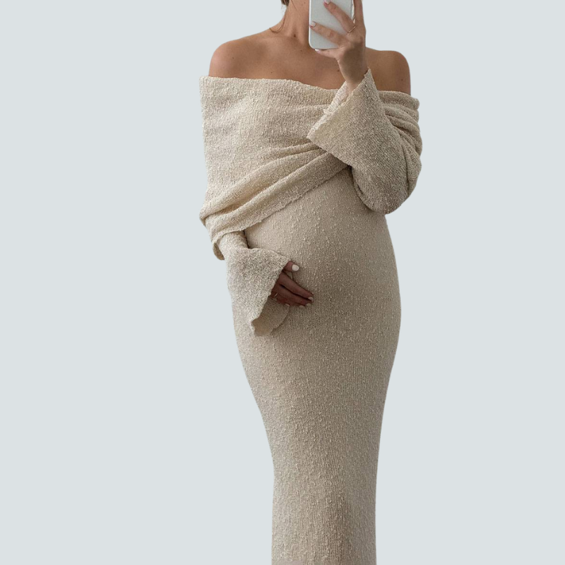 Off-Shoulder Maxi Dress for Maternity