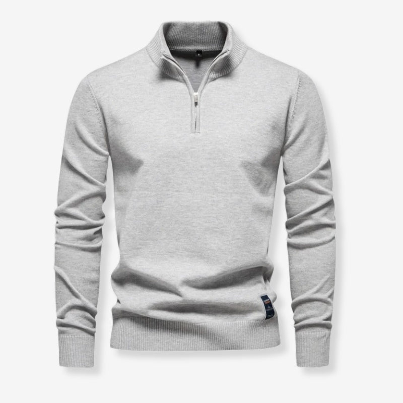 Sennor – Slim-fit trui met lange mouwen en ritssluiting bij de kraag Velani