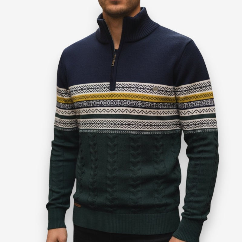 Oliver – Long Sleeve Sweater with Zipper Closure