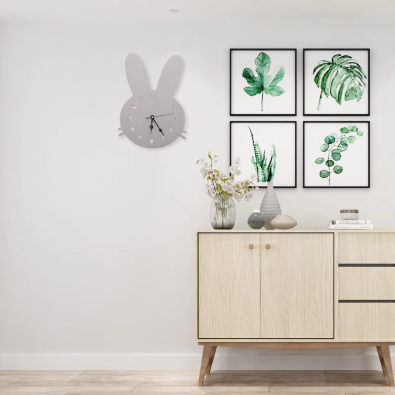 HopTime – Rabbit Wall Clock for Children's Rooms