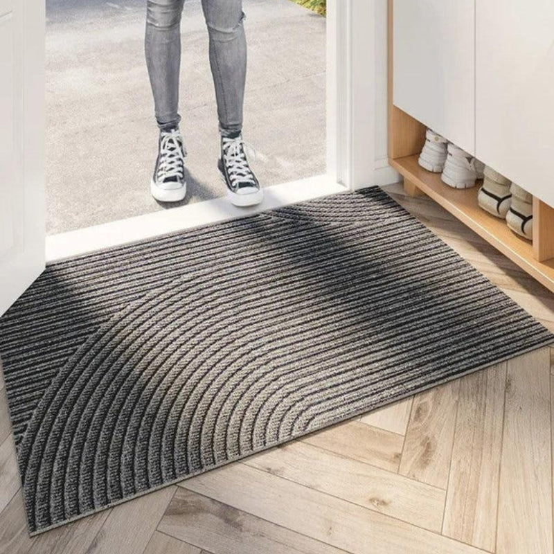 CleanStep – Geometric Wave Entrance Doormat with Non-Slip Base