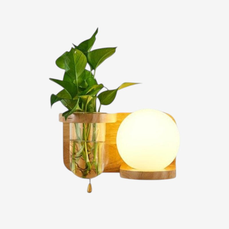 LumenGlow – LED Wall Lamp with Flower Pot Design