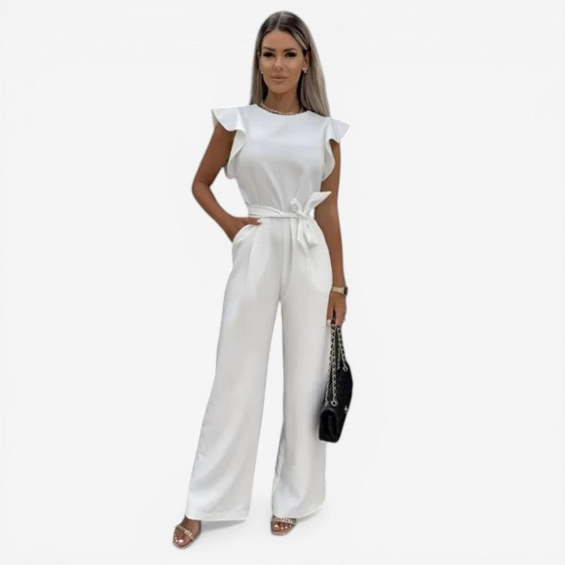 Women’s Jumpsuit with Butterfly Sleeves & Wide Leg