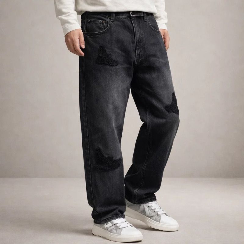 Men's High-Waisted Wide Leg Trousers