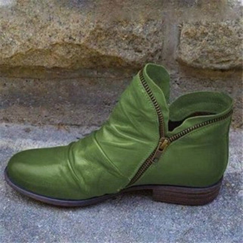 Women’s Pointed Toe Ankle Boots Thick Sole