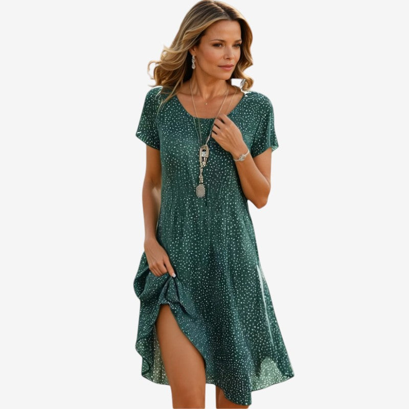 Round Neck Short Sleeve Dress